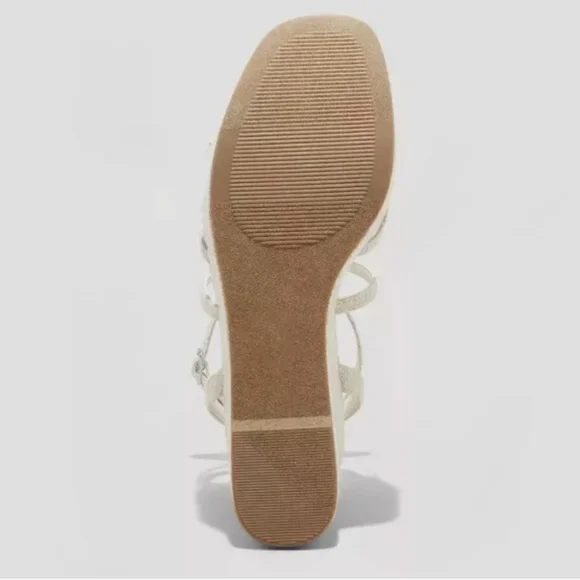 Wild Fable Ronnie Strappy Platform Wedge Heels with Memory Foam Size 8.5 - Picture 4 of 8